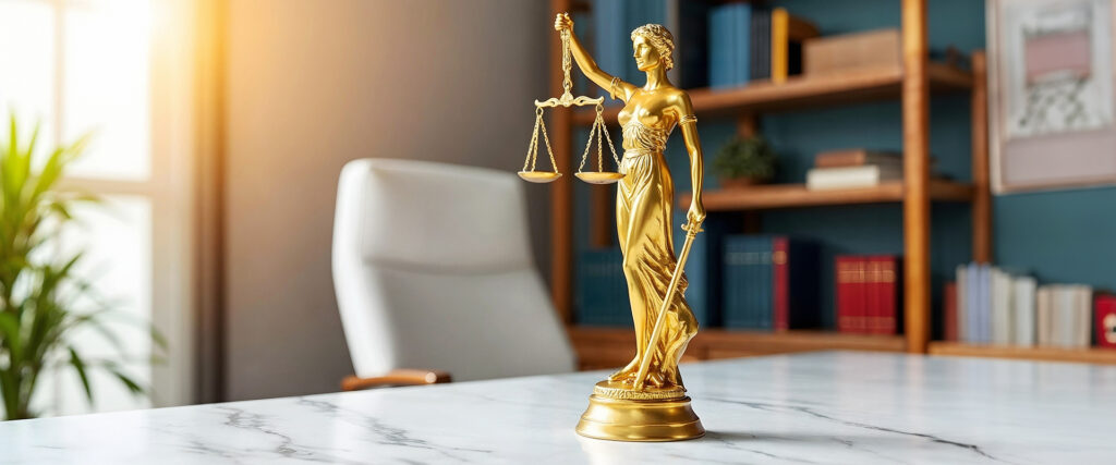 Justitia az ókori római mitológiában a törvényhozás, az igazság istennője, akit mérleggel a kezében, bekötött szemmel ábrázolnak, jelezve ezzel azt, hogy nem részrehajló. Közigazgatási ügyekben sem.